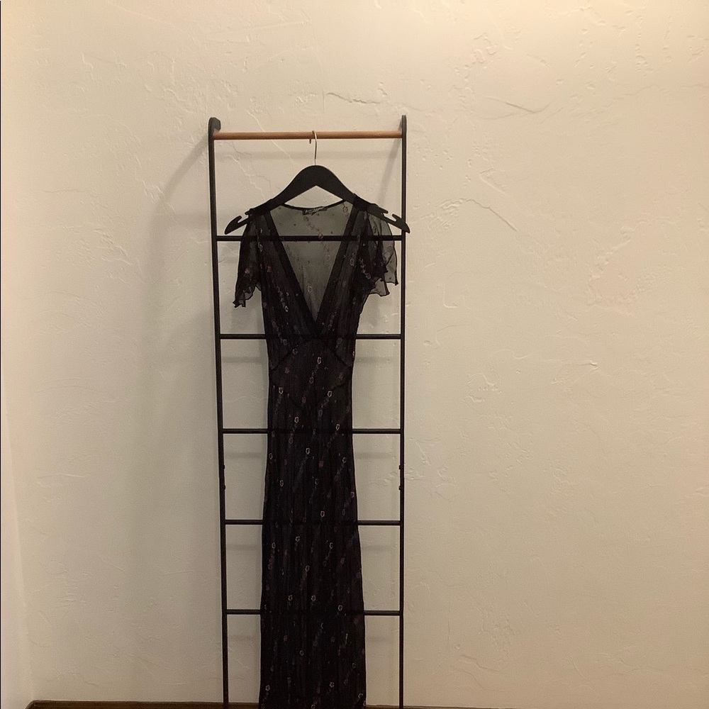 Sheer embroidered dress